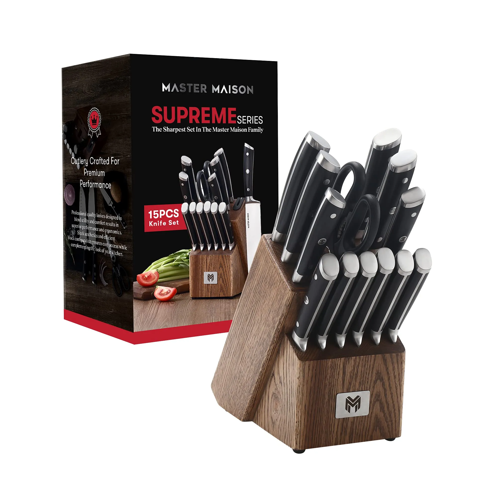 15 Piece Ultra Professional Knife Set  German Stainless Steel