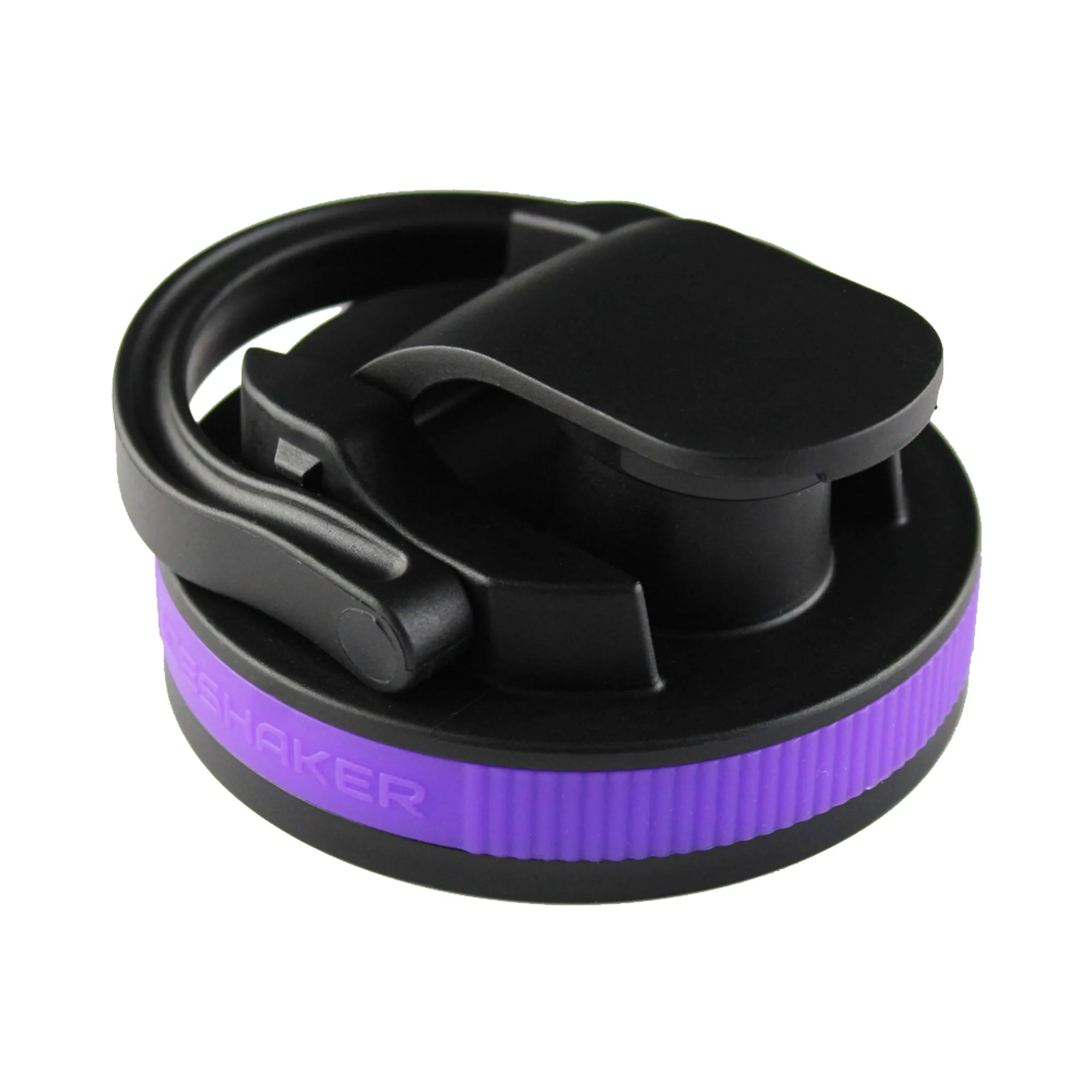 26oz Shaker Lid - Black Lid with Purple Band