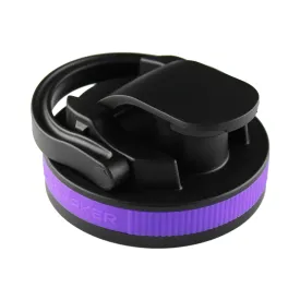 26oz Shaker Lid - Black Lid with Purple Band