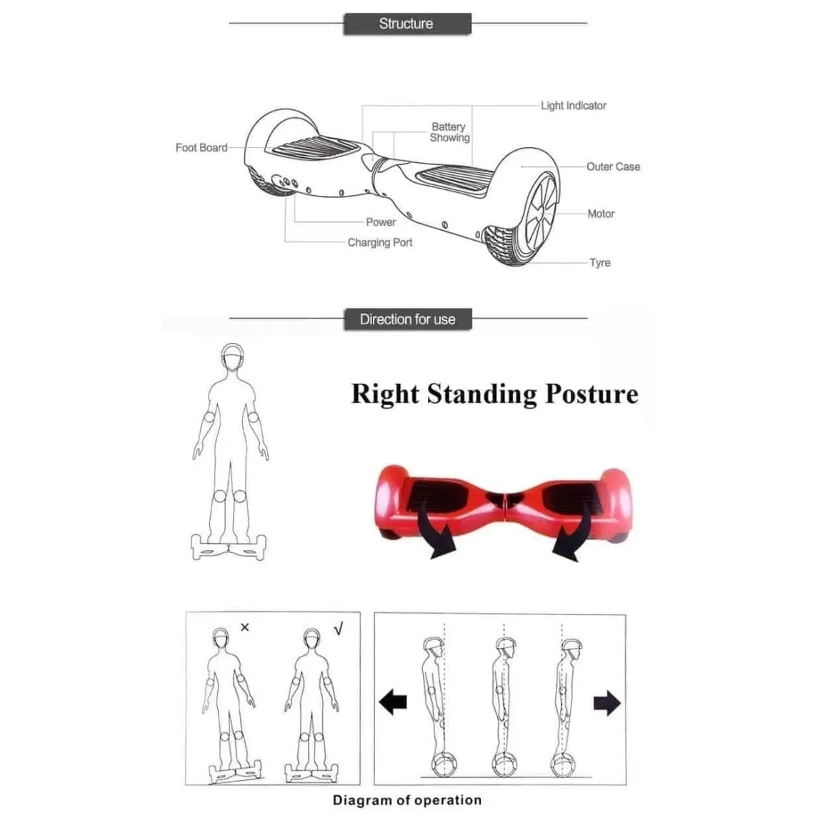 8 inch Hoverboard Smart Electric Self Balancing Scooter