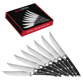 8-Piece 5" Ultra Steak Knife Set  8 German Non-Serrated Stainless