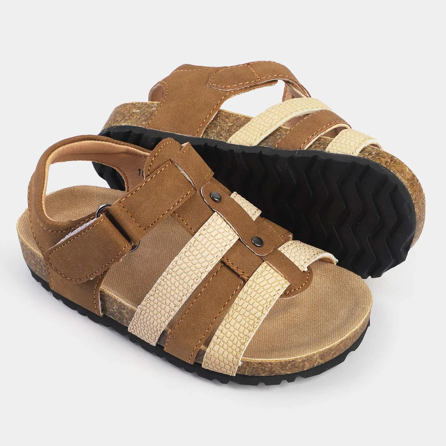 Boys Sandal 108-1-Beige/Brown