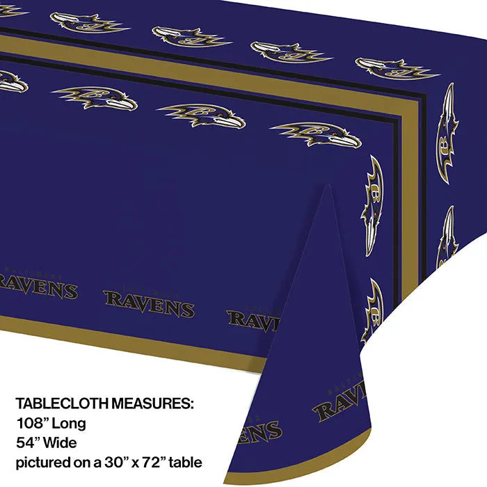 Bulk Baltimore Ravens Plastic Table Covers (12 per Case)