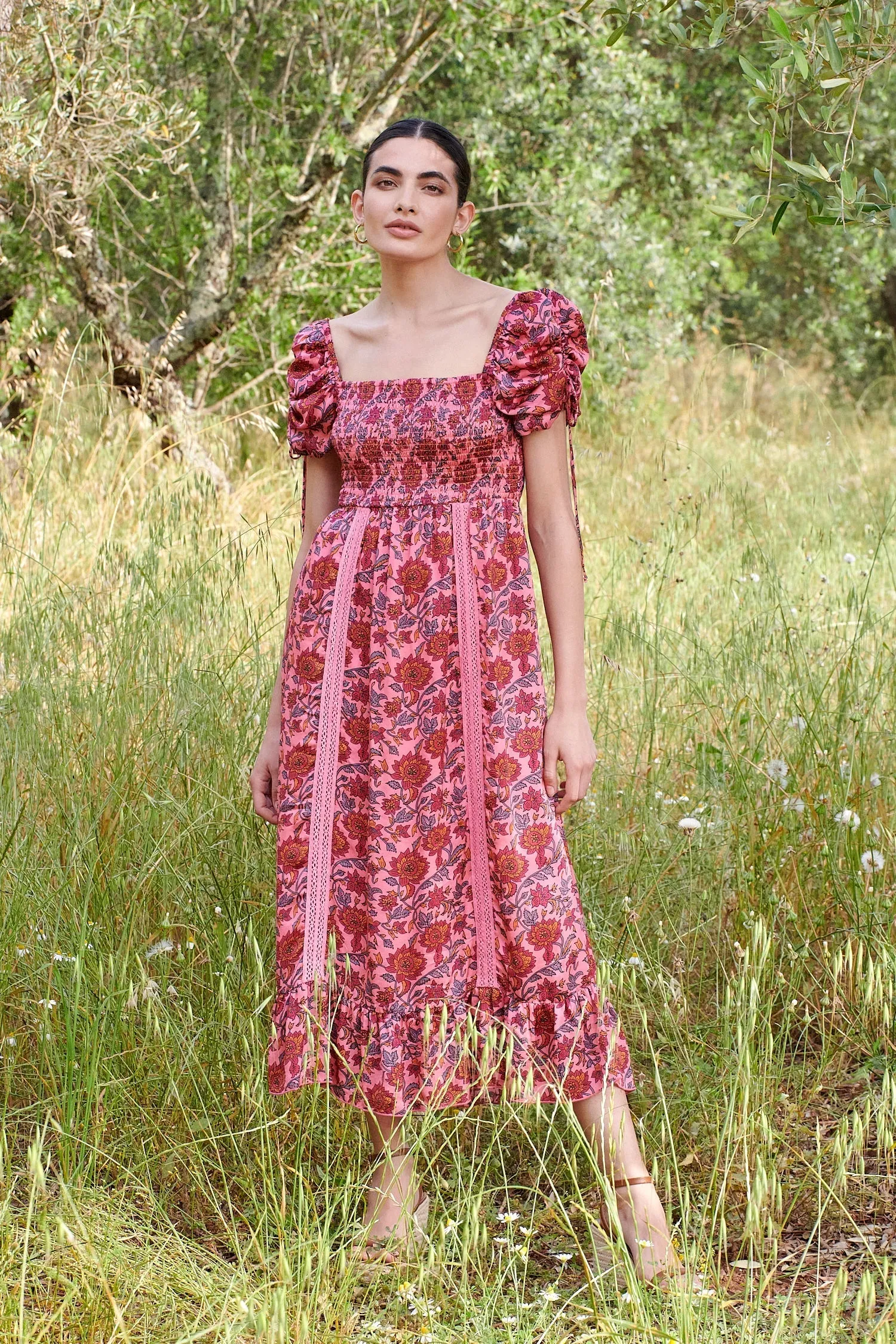 Camilla Dress in Magenta Rose