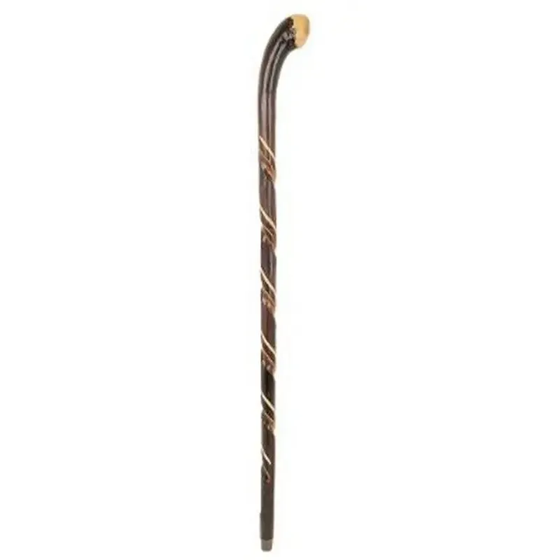 CHESTNUT KNOB SPIRAL WALKING STICK 4C