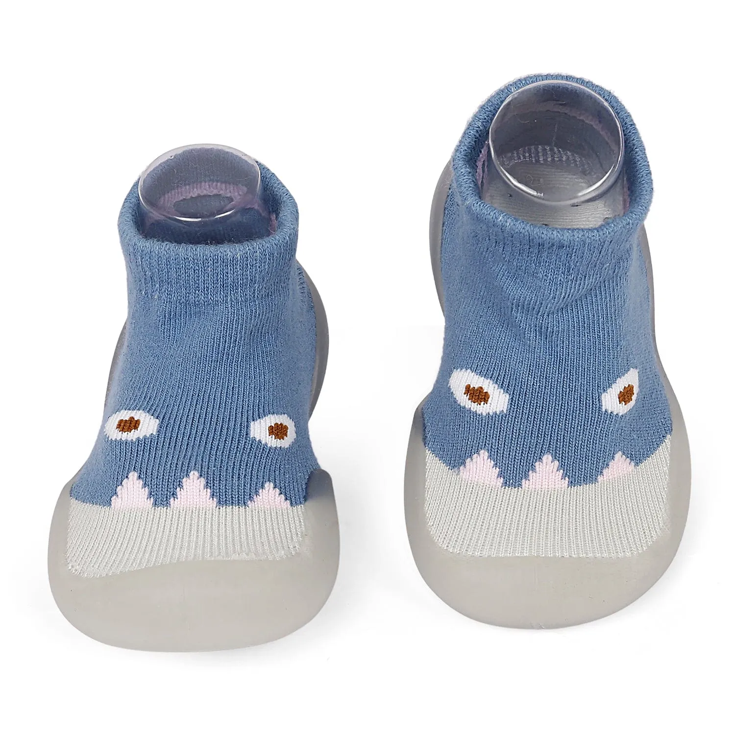 Cute Eye Anti-Skid Slip-On Rubber Sole Shoes - Blue