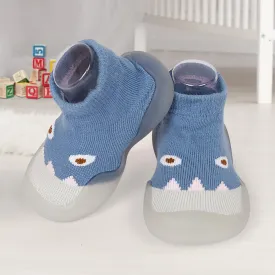 Cute Eye Anti-Skid Slip-On Rubber Sole Shoes - Blue