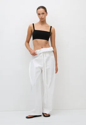 Fisherman Drawcord Pant - White