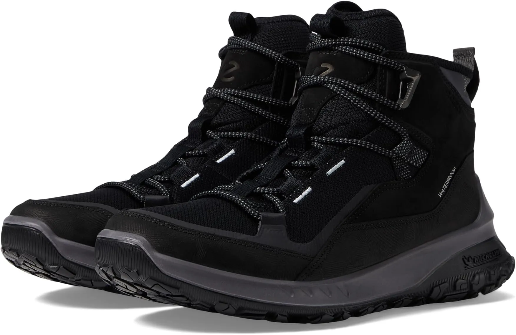 Hiking shoes waterproof Ultra Terrain Waterproof Mid Hiking Boot ECCO Sport, color Black/Black/Black