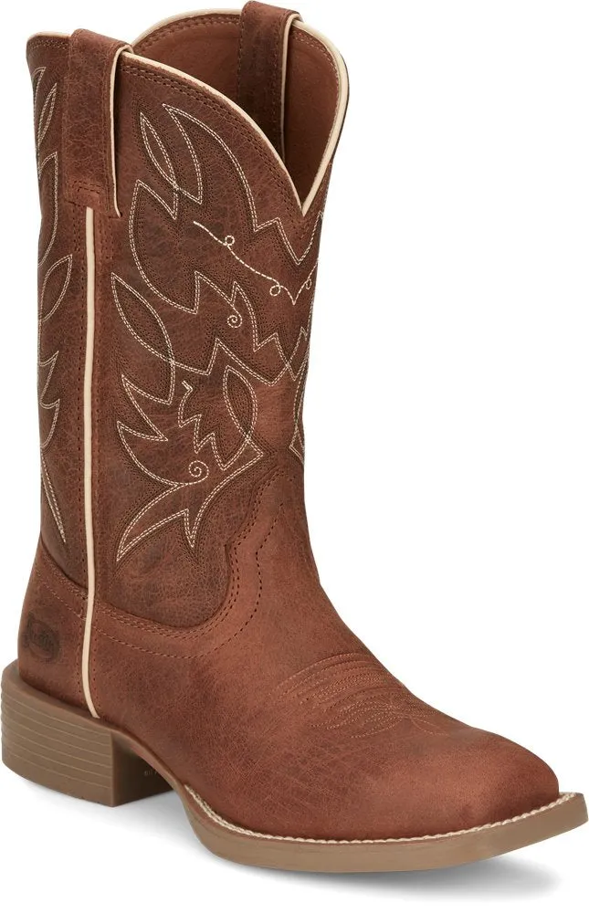 Justin Boots Women'S Halter Roasted Cognac Wide Square Boots