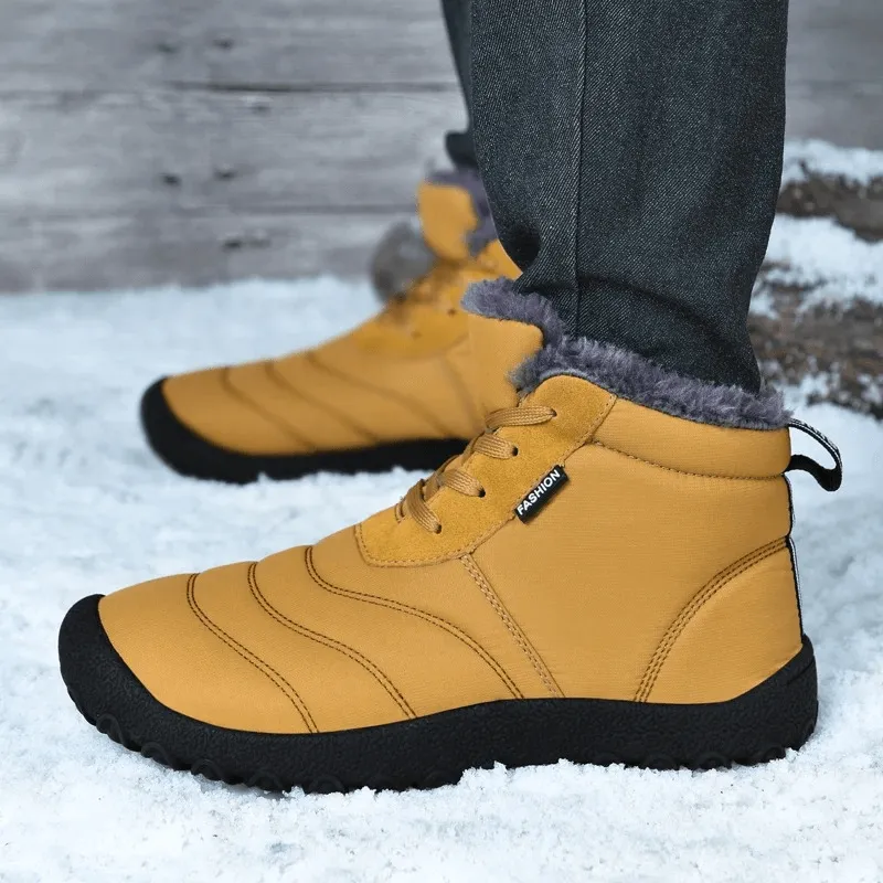 Men's Winter Ankle Snow Boots Split Leather - SF2026