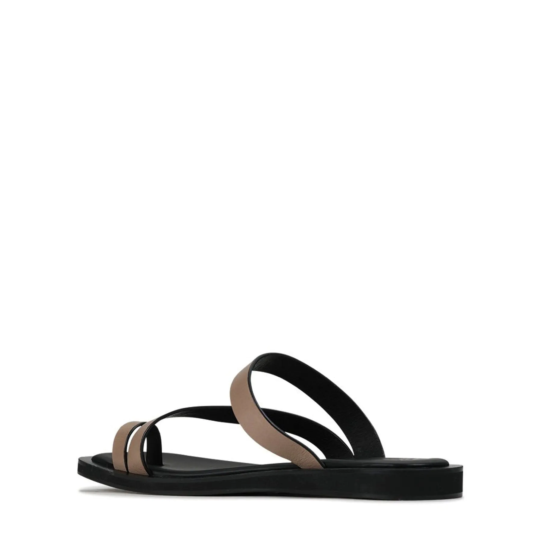 MIRA LEATHER SQUARE TOE SANDALS