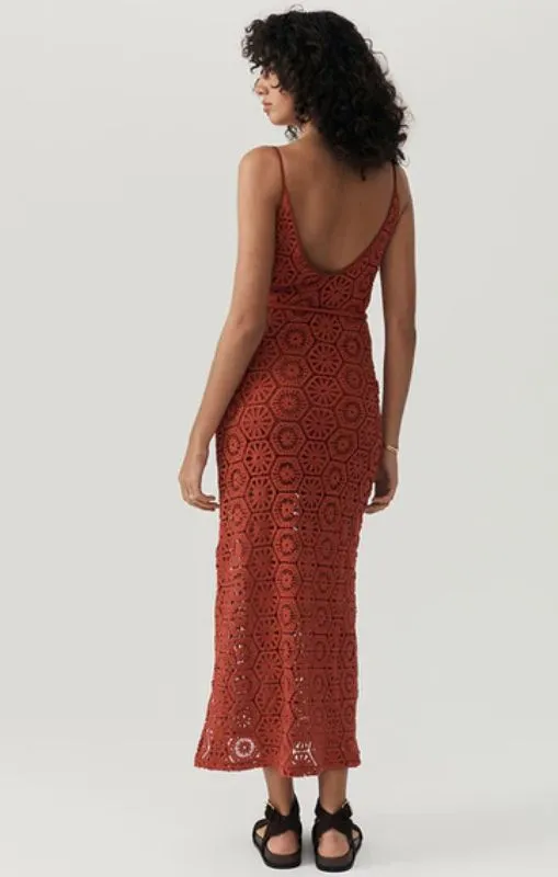 MOS - Talia Beach Lace Midi Dress - Sangria