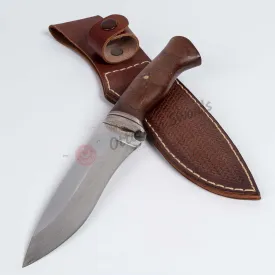 Outdoor Bushcraft Camping knife With Fixed Blade and Wooden Handle 11"