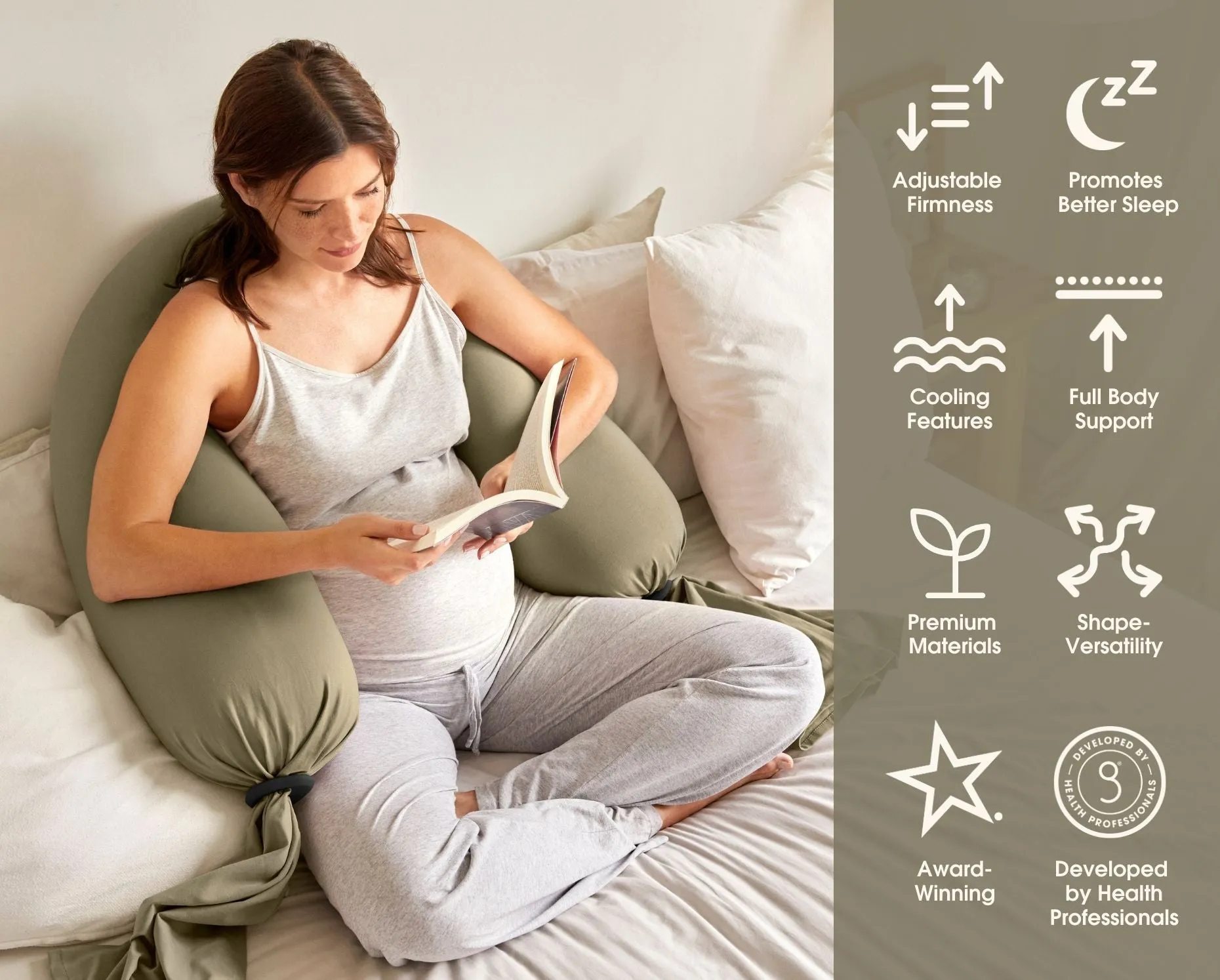 Pregnancy Pillow - Dusty Olive