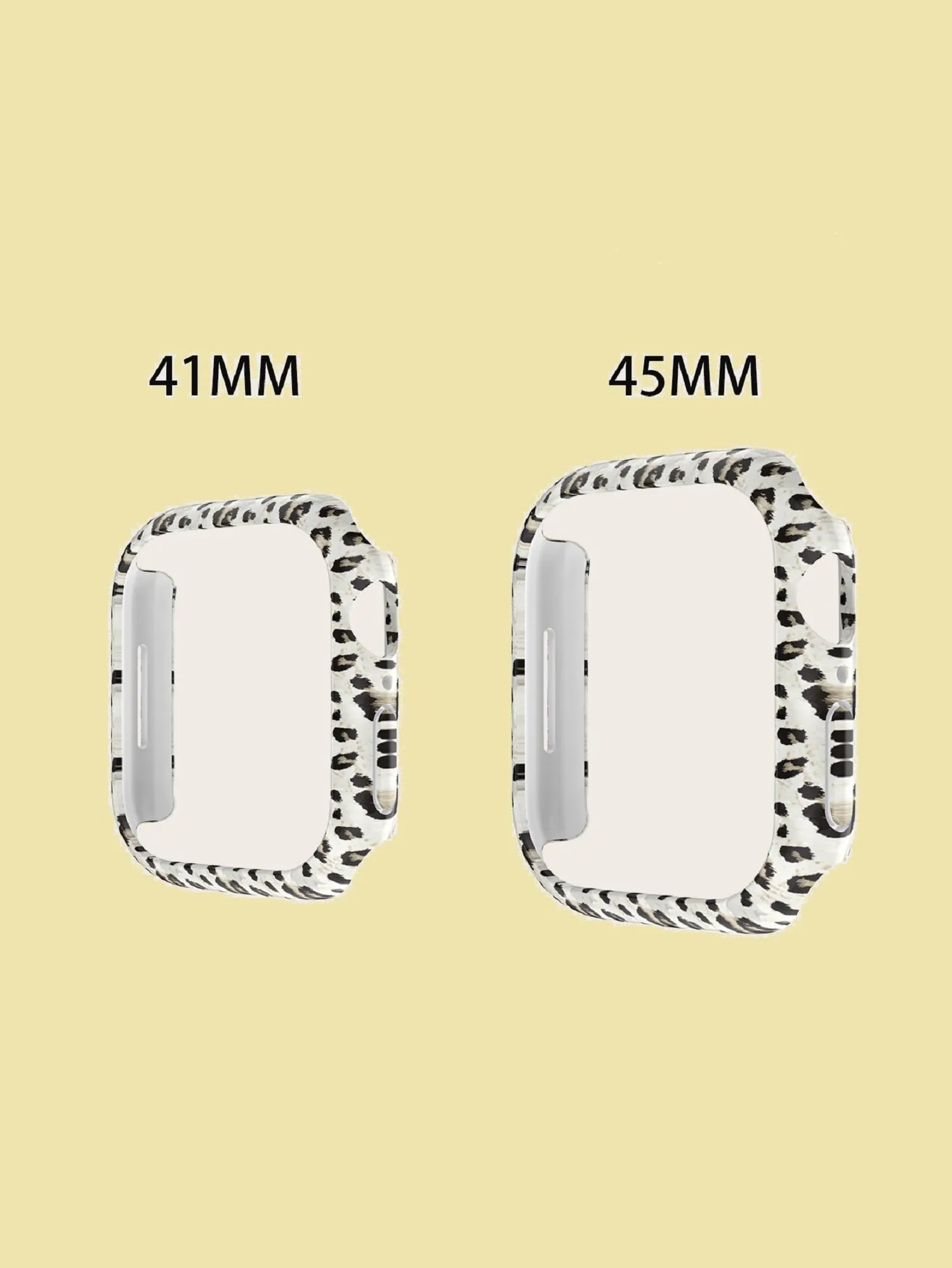 Protective Bumper Case with Screen Protector for Apple Watch 38mm- Leopard Print