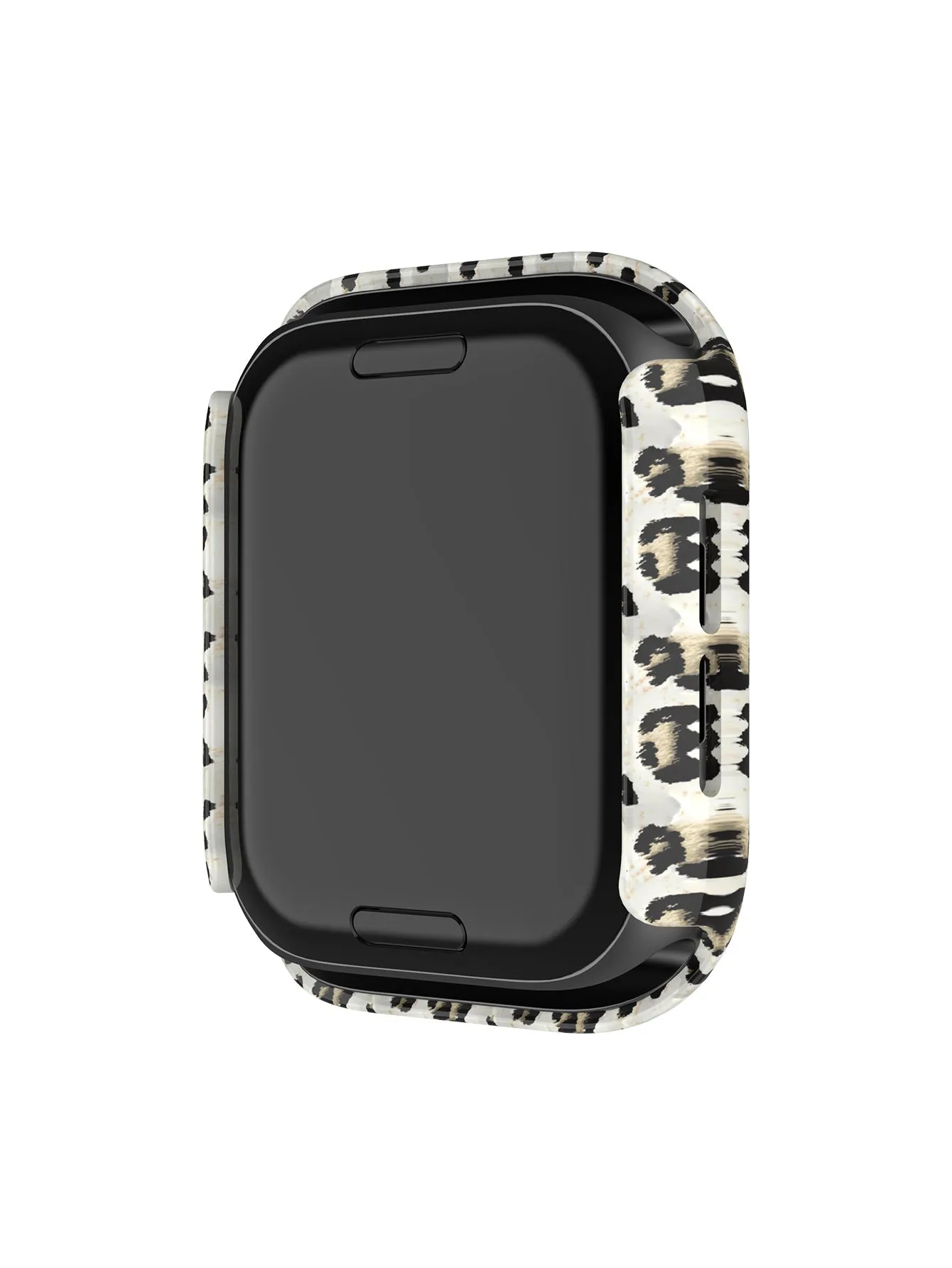 Protective Bumper Case with Screen Protector for Apple Watch 44mm- Leopard Print