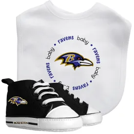 Ravens Baby Bib with Pre-Walking Shoes