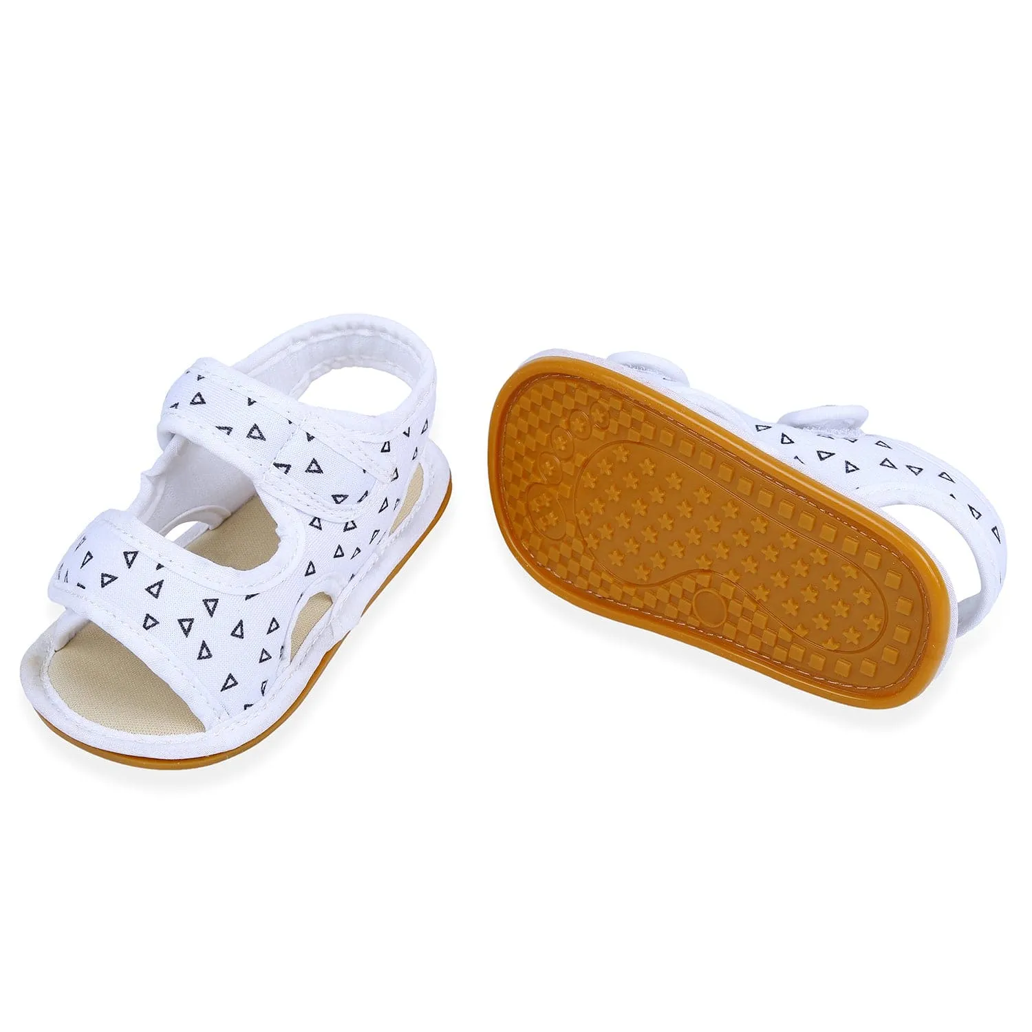 Triangle Comfortable Anti-skid Floater Sandals - White