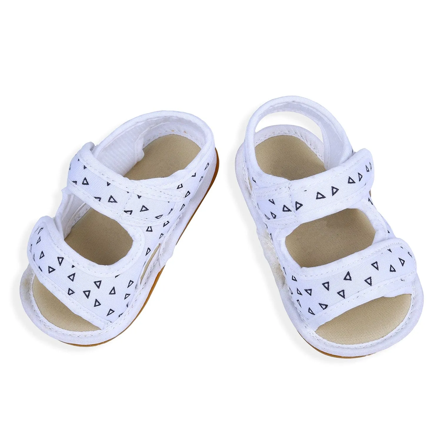 Triangle Comfortable Anti-skid Floater Sandals - White