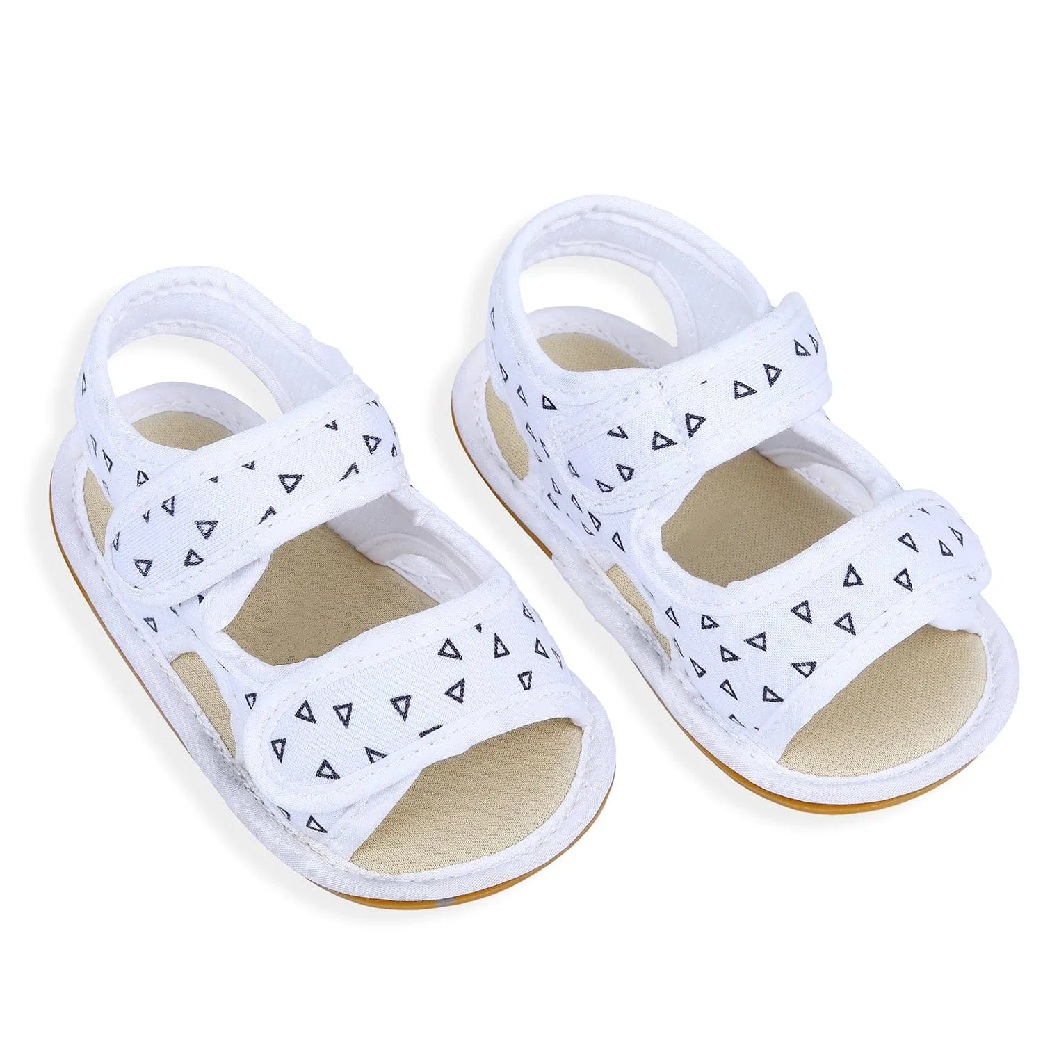 Triangle Comfortable Anti-skid Floater Sandals - White