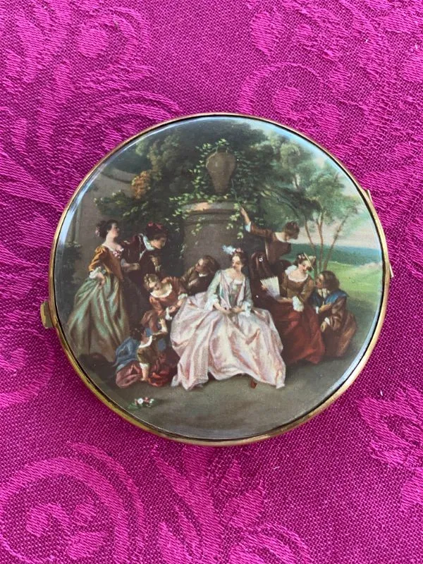 Vintage Mirror Compact, Large